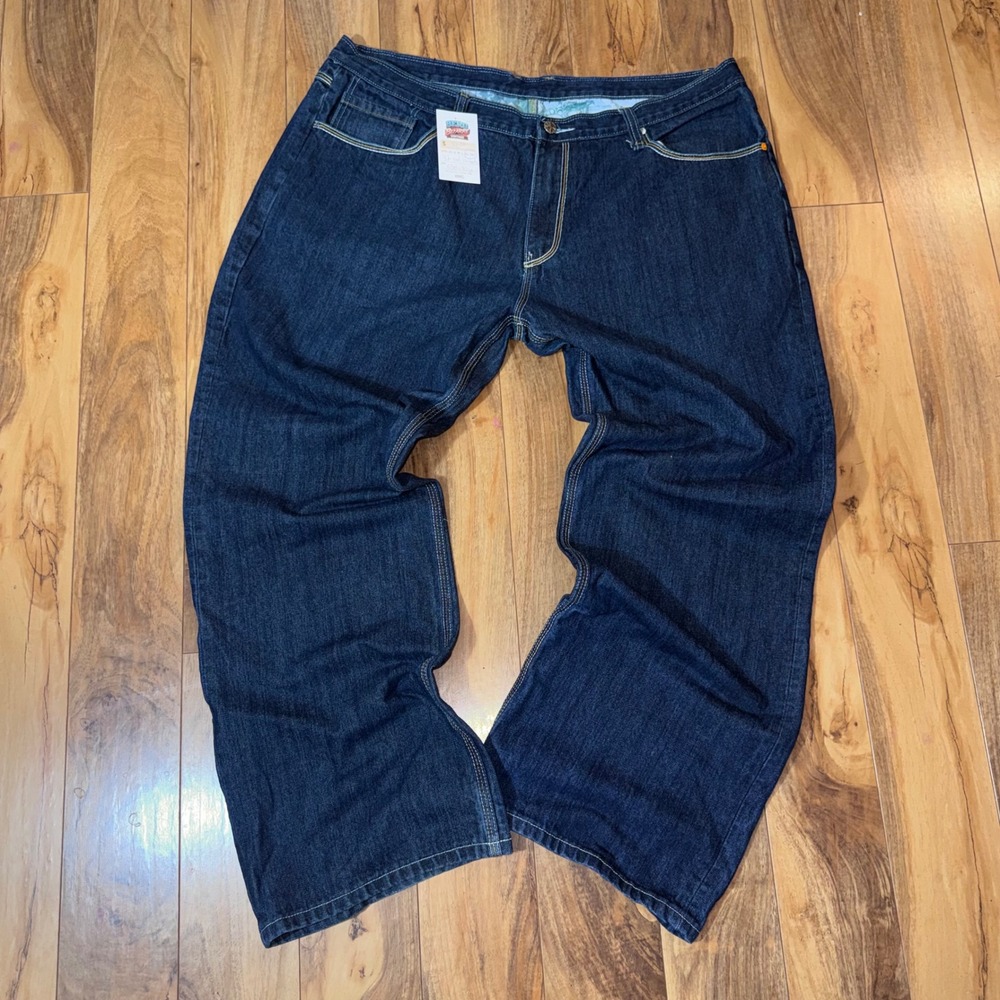 Artful Dodger Jeans Mens 42 Blue Excellent Embroidered Bishops Island Baggy Y2K